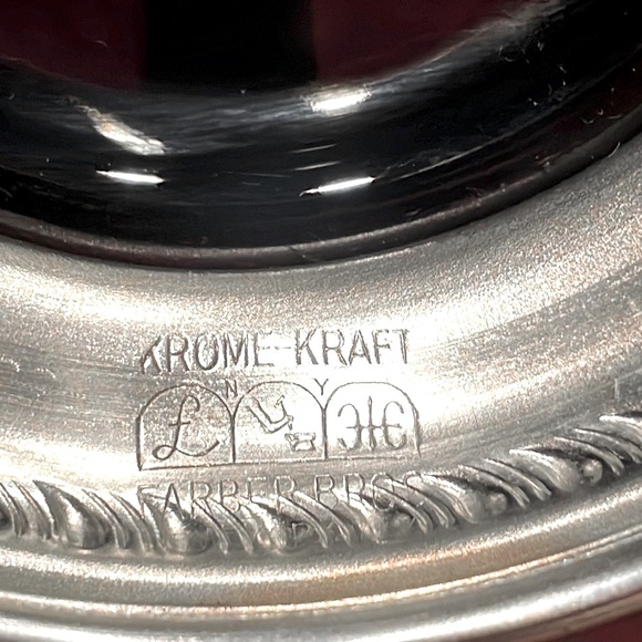 Farber Bros Krome Kraft 3 Part Amethyst Divided Dish Vintage Excellent Condition - Picture 6 of 8